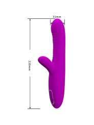 PRETTY LOVE ANGELIQUE VIBRADOR MULTIFUNCION ESTIMULADOR DE CLITORIS MORADO