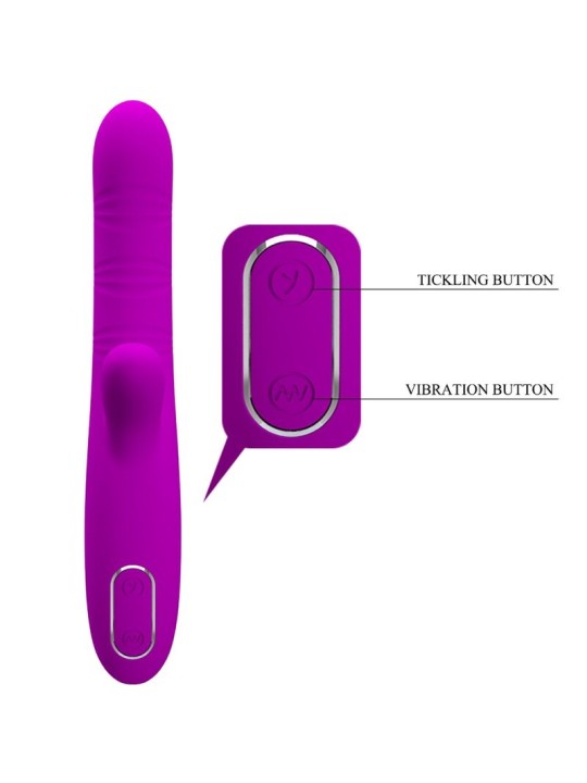 PRETTY LOVE ANGELIQUE VIBRADOR MULTIFUNCION ESTIMULADOR DE CLITORIS MORADO