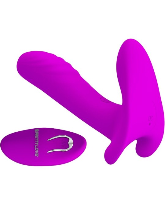 PRETTY LOVE MASAJEADOR VIBRADOR 12 VIBRACIONES CONTROL REMOTO MORADO