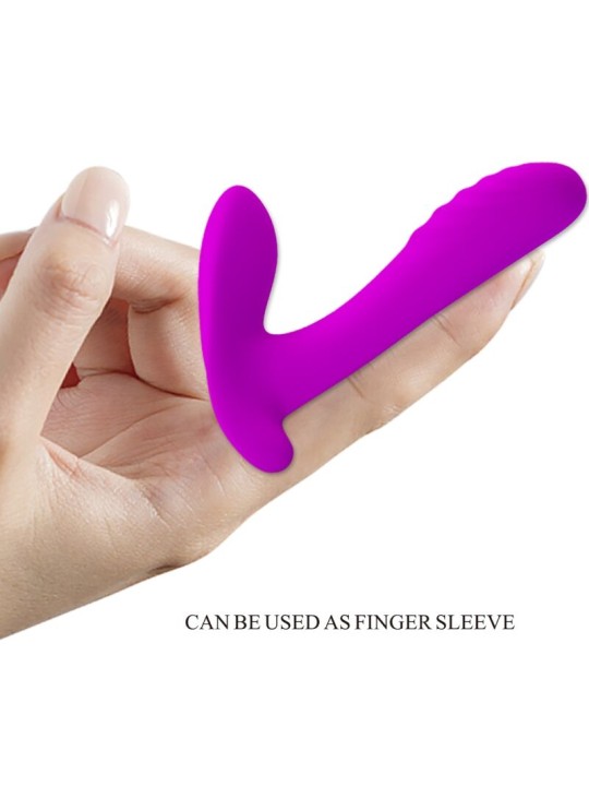 PRETTY LOVE MASAJEADOR VIBRADOR 12 VIBRACIONES CONTROL REMOTO MORADO