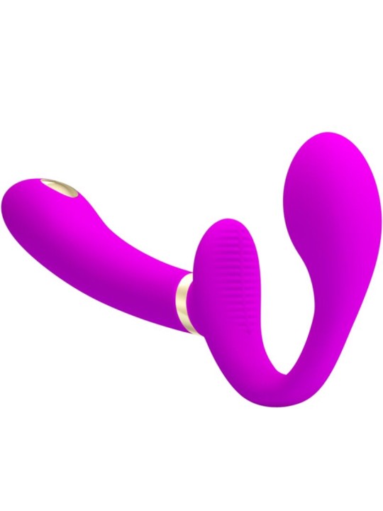 PRETTY LOVE THUNDERBIRD VIBRADOR DOBLE STRAP ON CONTROL REMOTO MORADO