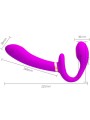 PRETTY LOVE THUNDERBIRD VIBRADOR DOBLE STRAP ON CONTROL REMOTO MORADO