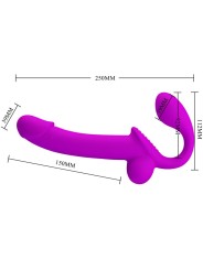 PRETTY LOVE KELPIE ESTIMULADOR STRAP ON DOBLE MORADO