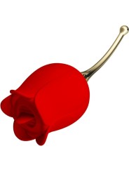 PRETTY LOVE ROSE LOVER ROSA ESTIMULADORA DE CLITORIS 12 VIBRACIONES ROJO