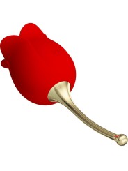 PRETTY LOVE ROSE LOVER ROSA ESTIMULADORA DE CLITORIS 12 VIBRACIONES ROJO