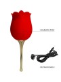 PRETTY LOVE ROSE LOVER ROSA ESTIMULADORA DE CLITORIS 12 VIBRACIONES ROJO