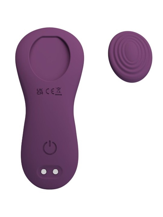 PRETTY LOVE MANE MASAJEADOR LAY ON CLITORIS 10 VIBRACIONES CONTROL REMOTO MORADO