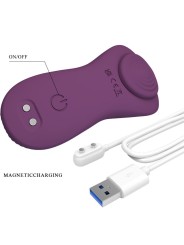 PRETTY LOVE MANE MASAJEADOR LAY ON CLITORIS 10 VIBRACIONES CONTROL REMOTO MORADO