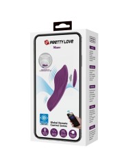 PRETTY LOVE MANE MASAJEADOR LAY ON CLITORIS 10 VIBRACIONES CONTROL REMOTO MORADO