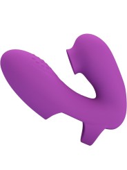 PRETTY LOVE ATHENA VIBRADOR DE DEDO CON ESTIMULADOR CLITORIS MORADO