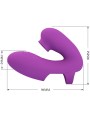 PRETTY LOVE ATHENA VIBRADOR DE DEDO CON ESTIMULADOR CLITORIS MORADO