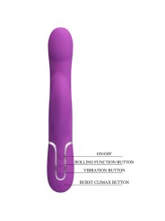 PRETTY LOVE VIBRADOR ESTIMULADOR MULTIFUNCION 4 EN 1 MORADO