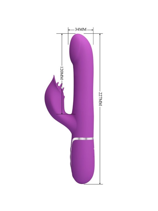 PRETTY LOVE VIBRADOR ESTIMULADOR MULTIFUNCION 4 EN 1 MORADO