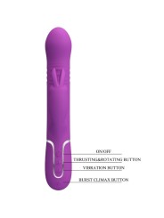 PRETTY LOVE COALE VIBRADOR RABBIT MULTIFUNCION 4 EN 1 MORADO