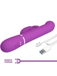PRETTY LOVE COALE VIBRADOR RABBIT MULTIFUNCION 4 EN 1 MORADO