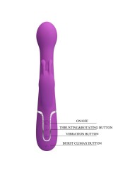 PRETTY LOVE DEJON VIBRADOR RABBIT MULTIFUNCION 3 EN 1 MORADO
