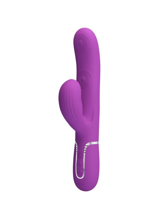 PRETTY LOVE PERLITA VIBRADOR RABBIT MULTIFUNCION 3 EN 1 MORADO