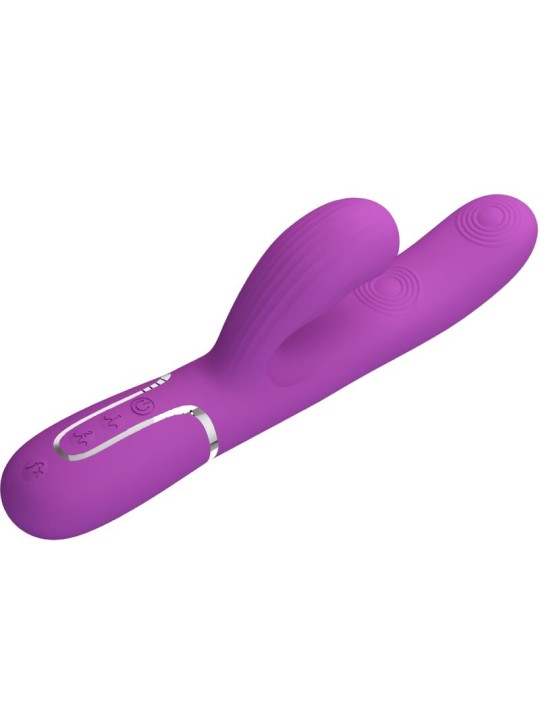 PRETTY LOVE PERLITA VIBRADOR RABBIT MULTIFUNCION 3 EN 1 MORADO