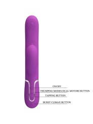 PRETTY LOVE PERLITA VIBRADOR RABBIT MULTIFUNCION 3 EN 1 MORADO