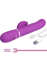PRETTY LOVE PERLITA VIBRADOR RABBIT MULTIFUNCION 3 EN 1 MORADO