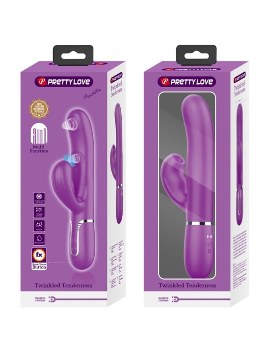 PRETTY LOVE PERLITA VIBRADOR RABBIT MULTIFUNCION 3 EN 1 MORADO