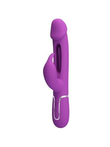 PRETTY LOVE KAMPAS VIBRADOR RABBIT MULTIFUNCION 3 EN 1 MORADO
