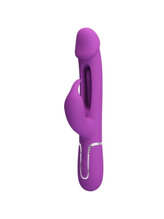 PRETTY LOVE KAMPAS VIBRADOR RABBIT MULTIFUNCION 3 EN 1 MORADO