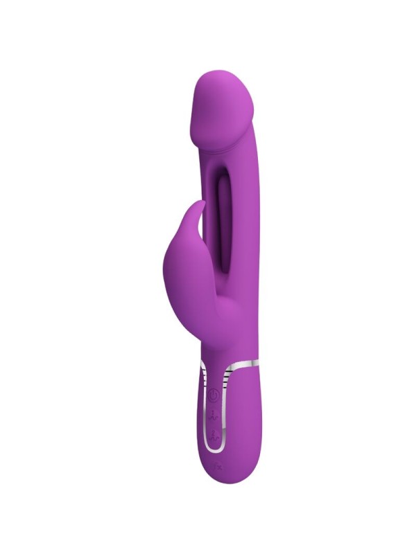 PRETTY LOVE KAMPAS VIBRADOR RABBIT MULTIFUNCION 3 EN 1 MORADO