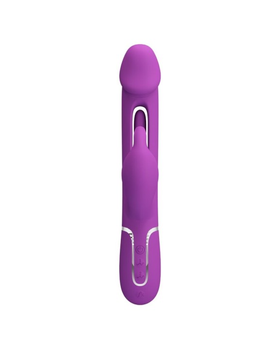 PRETTY LOVE KAMPAS VIBRADOR RABBIT MULTIFUNCION 3 EN 1 MORADO