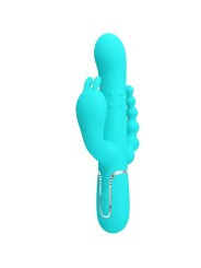 PRETTY LOVE CAMMY TRIPLE VIBRADOR RABBIT MULTIFUNCION 4 EN 1 AZUL