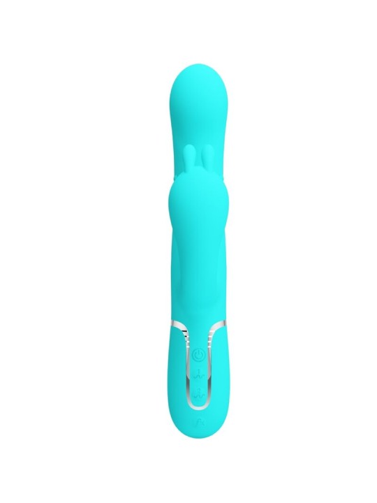 PRETTY LOVE CAMMY TRIPLE VIBRADOR RABBIT MULTIFUNCION 4 EN 1 AZUL