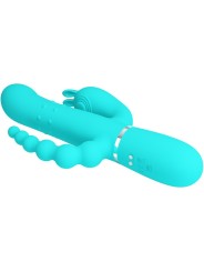 PRETTY LOVE CAMMY TRIPLE VIBRADOR RABBIT MULTIFUNCION 4 EN 1 AZUL