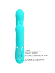 PRETTY LOVE CAMMY TRIPLE VIBRADOR RABBIT MULTIFUNCION 4 EN 1 AZUL