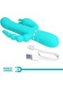 PRETTY LOVE CAMMY TRIPLE VIBRADOR RABBIT MULTIFUNCION 4 EN 1 AZUL