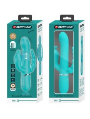 PRETTY LOVE CAMMY TRIPLE VIBRADOR RABBIT MULTIFUNCION 4 EN 1 AZUL