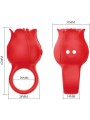 PRETTY LOVE JAE VIBRADOR DE DEDO FORMA DE ROSA 10 VIBRACIONES ROJO