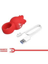 PRETTY LOVE JAE VIBRADOR DE DEDO FORMA DE ROSA 10 VIBRACIONES ROJO