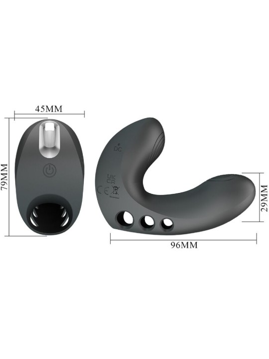 PRETTY LOVE CAMELIA VIBRADOR DE DEDO 7 VIBRACIONES NEGRO