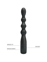 PRETTY LOVE FEDERER VIBRADOR ANAL 12 VIBRACIONES NEGRO