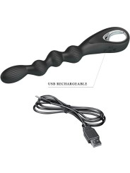 PRETTY LOVE FEDERER VIBRADOR ANAL 12 VIBRACIONES NEGRO