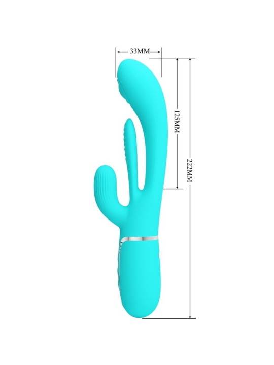 PRETTY LOVE SHANIA TRIPLE VIBRADOR RABBIT MULTIFUNCION 3 EN 1