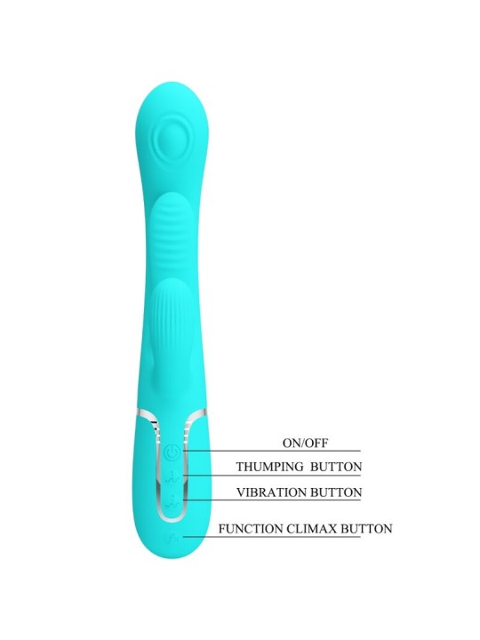 PRETTY LOVE SHANIA TRIPLE VIBRADOR RABBIT MULTIFUNCION 3 EN 1