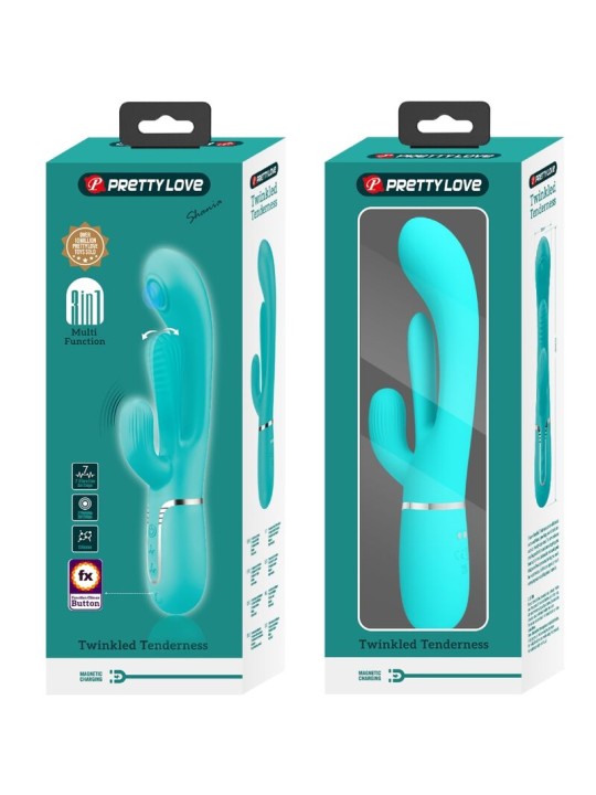 PRETTY LOVE SHANIA TRIPLE VIBRADOR RABBIT MULTIFUNCION 3 EN 1