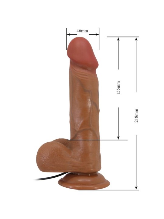 BAILE BAHAMUT VIBRADOR REALISTICO 218 CM NATURAL CONTROL REMOTO