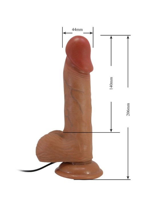 BAILE CATOBLEPAS VIBRADOR REALISTICO 206 CM NATURAL CONTROL REMOTO