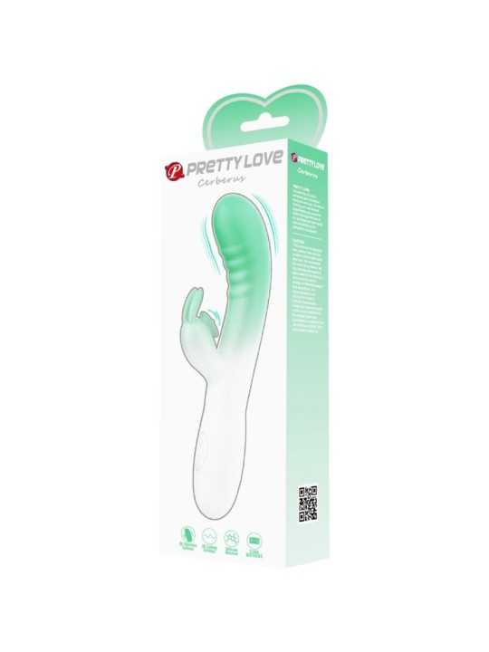 PRETTY LOVE CERBERUS VIBRADOR RABBIT 3O VIBRACIONES VERDE