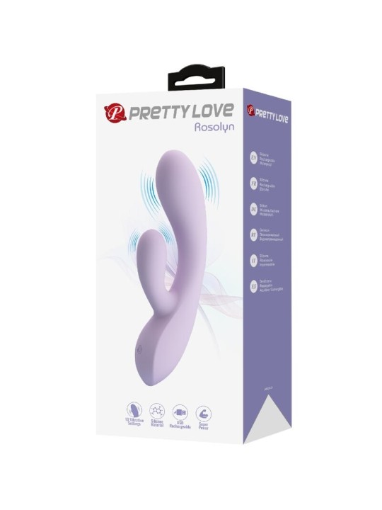 PRETTY LOVE ROSOLYN VIBRADOR RABBIT 10 VIBRACIONES MORADO