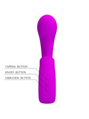 PRETTY LOVE SIBEL VIBRADOR PUNTO G ESTIMULADOR CLITORIS 10 VIBRACIONES MORADO