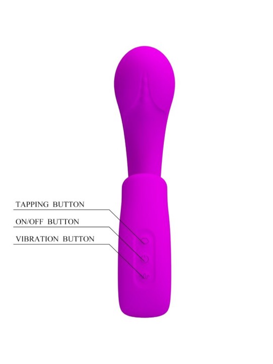 PRETTY LOVE SIBEL VIBRADOR PUNTO G ESTIMULADOR CLITORIS 10 VIBRACIONES MORADO