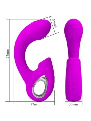 PRETTY LOVE SIBEL VIBRADOR PUNTO G ESTIMULADOR CLITORIS 10 VIBRACIONES MORADO